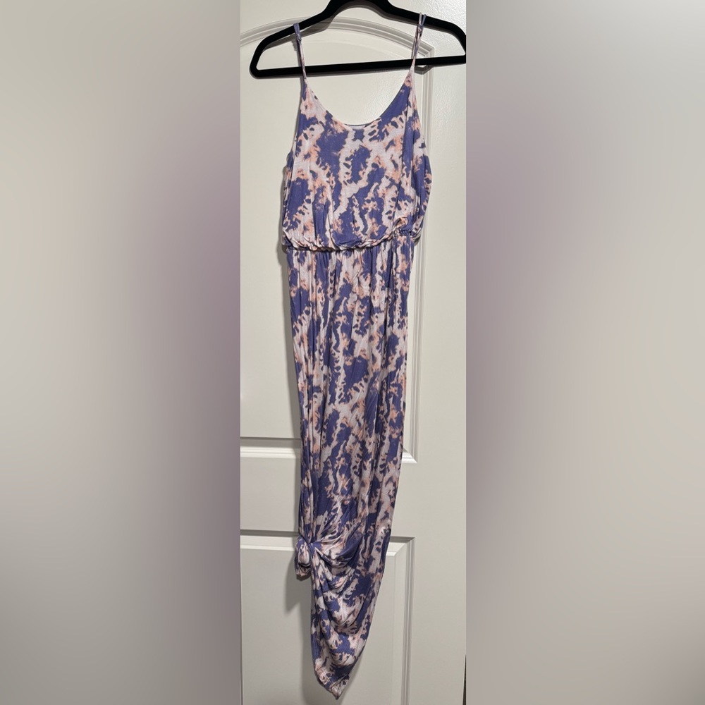 Lush Lavender and Peach Maxi Dress